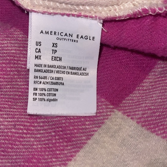 American Eagle Plaid Flannel XS - Picture 4 of 4